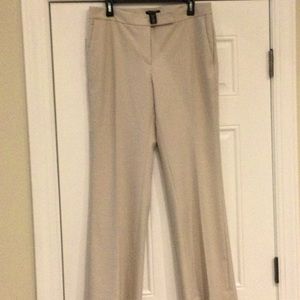 White House Black Market Modern Boot Cut  Beige dress pants fully lined size 10R